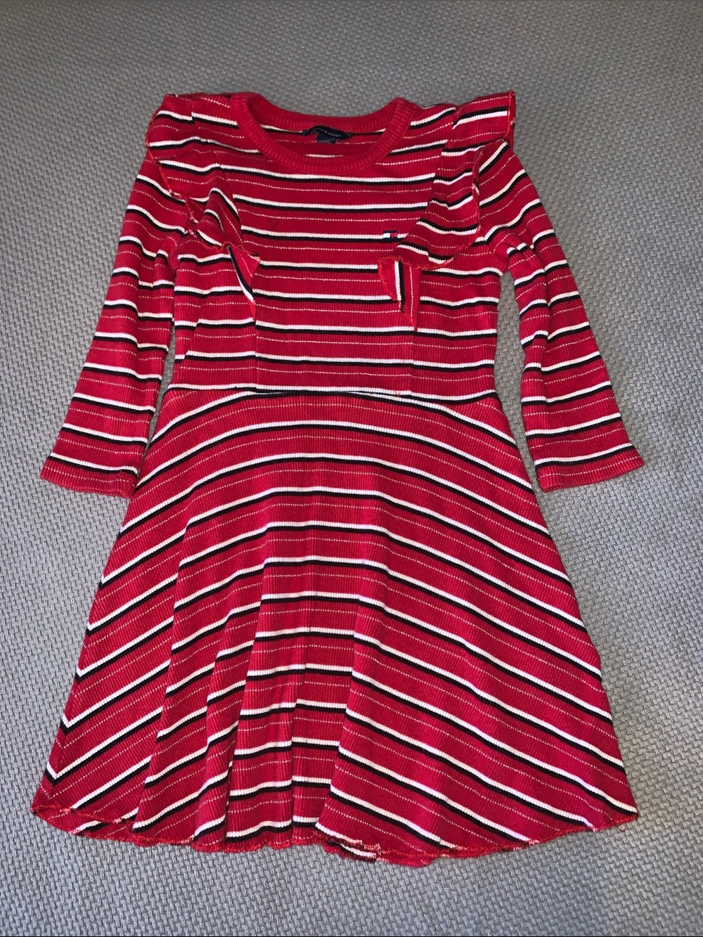 Tommy Hilfiger Red Striped Knit Dress
